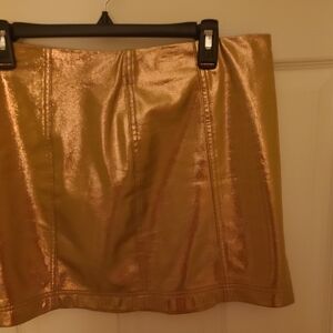 wild fable Metallic Gold Mini Skirt
